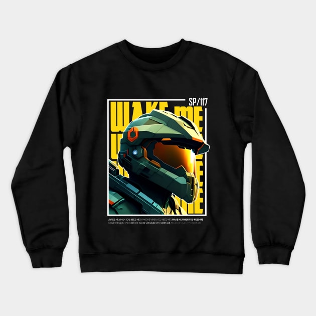 Halo game quotes - Master chief - Spartan 117 - BQ01-v6 Crewneck Sweatshirt by trino21